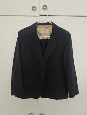 Burberry London navy cotton blazer